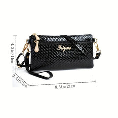 Embossed Clutch Purses Women's Square Crossbody Bag Small Handbags