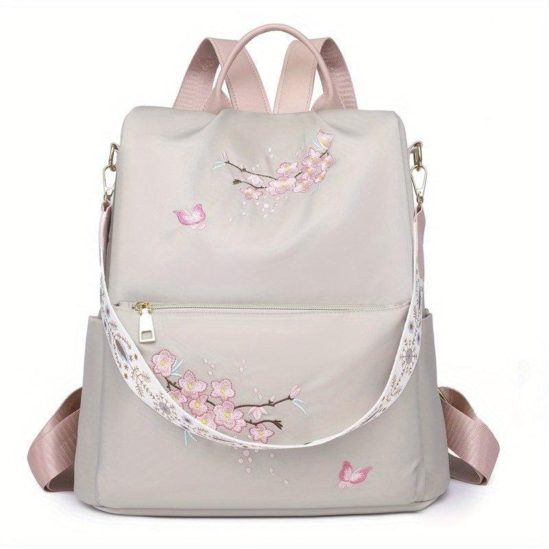 Stylish Floral Pattern Women's Backpack Lightweight Bag for Travel School Work
