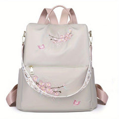 Stylish Floral Pattern Women's Backpack Lightweight Bag for Travel School Work