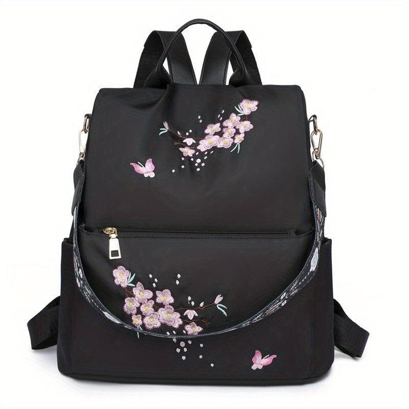 Stylish Floral Pattern Women's Backpack Lightweight Bag for Travel School Work