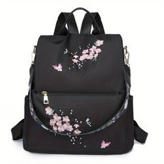 Stylish Floral Pattern Women's Backpack Lightweight Bag for Travel School Work