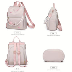Stylish Floral Pattern Women's Backpack Lightweight Bag for Travel School Work