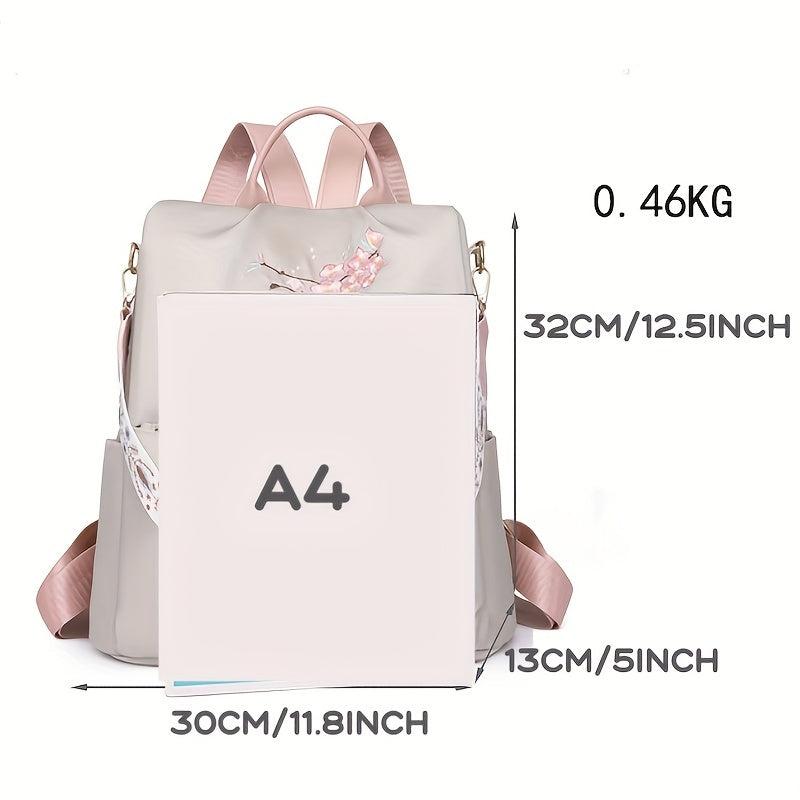 Stylish Floral Pattern Women's Backpack Lightweight Bag for Travel School Work