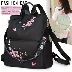 Stylish Floral Pattern Women's Backpack Lightweight Bag for Travel School Work