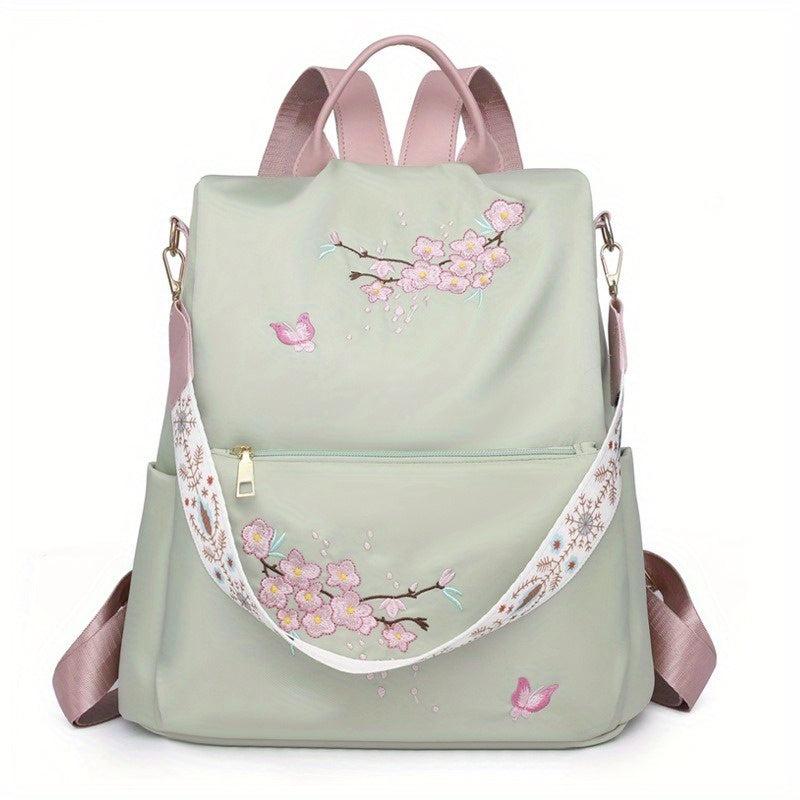 Stylish Floral Pattern Women's Backpack Lightweight Bag for Travel School Work