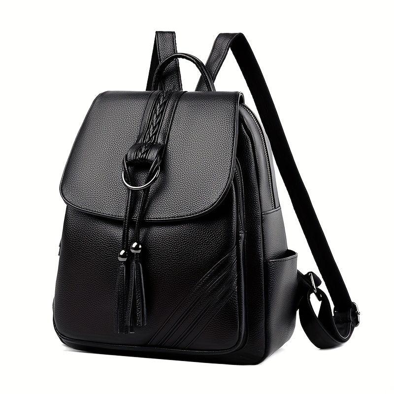 Casual Tassel Decor Backpack Large Capacity Travel Backpack