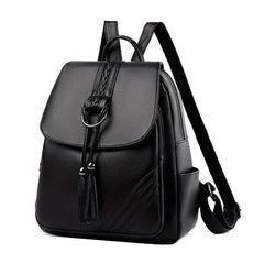 Casual Tassel Decor Backpack Large Capacity Travel Backpack