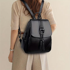 Casual Tassel Decor Backpack Large Capacity Travel Backpack