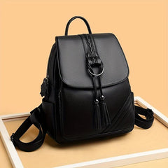 Casual Tassel Decor Backpack Large Capacity Travel Backpack