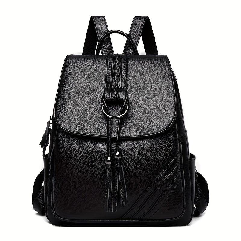 Casual Tassel Decor Backpack Large Capacity Travel Backpack
