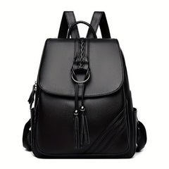 Casual Tassel Decor Backpack Large Capacity Travel Backpack