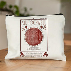 All Too Well Pattern Cosmetics Bag Canvas Travel Toiletry Bag
