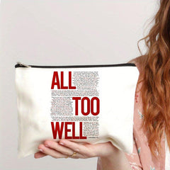 All Too Well Pattern Cosmetics Bag Canvas Travel Toiletry Bag
