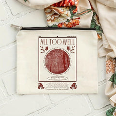 All Too Well Pattern Cosmetics Bag Canvas Travel Toiletry Bag