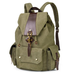 Canvas Casual Shoulder Bag Large Capacity Travel Backpack