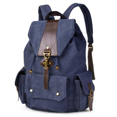 Canvas Casual Shoulder Bag Large Capacity Travel Backpack