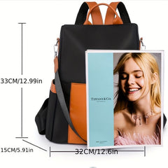 Casual All match Backpack Block Travel Backpack Large Capacity Backpack