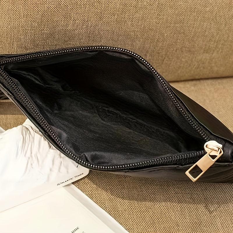 Quilted Handbags With Metal Decor Clutch Purse And Wristlet