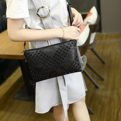 Soft Leather Capacity Handbag with Wrist Strap