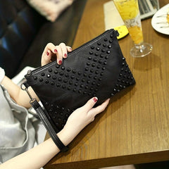 Soft Leather Capacity Handbag with Wrist Strap