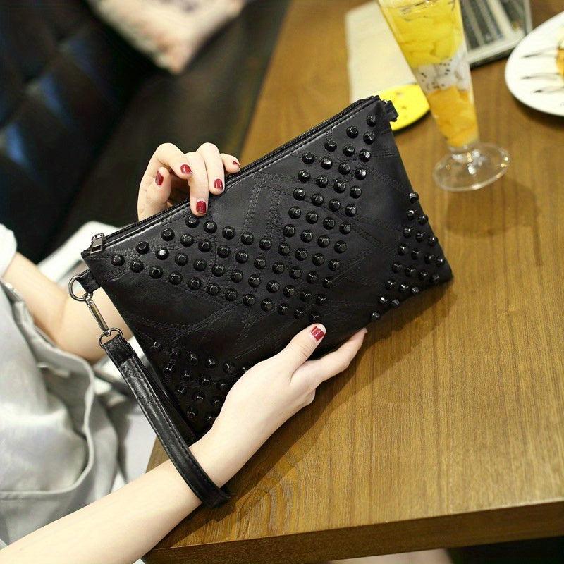 Soft Leather Capacity Handbag with Wrist Strap