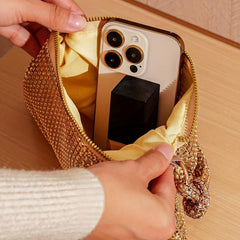 Rhinestone Decor Handbag Evening Bag Party