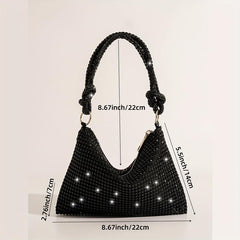 Rhinestone Decor Handbag Evening Bag Party