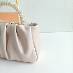 Ruched Detail Evening Bag Top Handle Purse