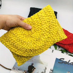 Straw Woven Banquet Bag Boho Style Clutch Purse Handbags For Women