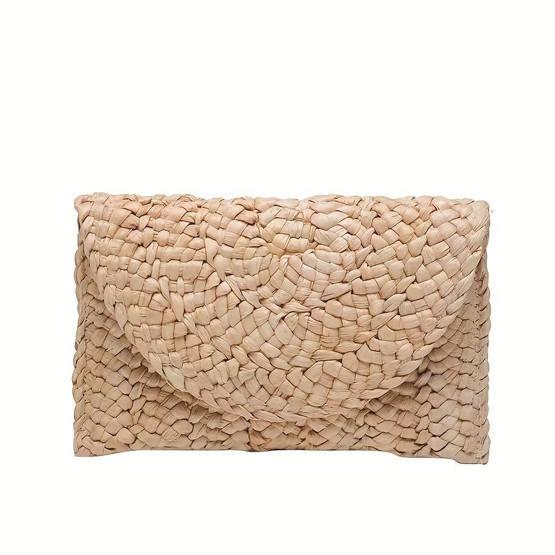 Straw Woven Banquet Bag Boho Style Clutch Purse Handbags For Women