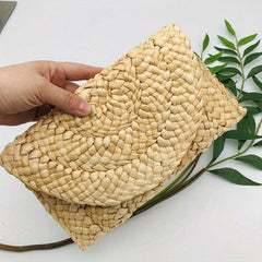 Straw Woven Banquet Bag Boho Style Clutch Purse Handbags For Women