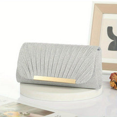 Evening Clutch Wallet Ruched Banquet Bag Wedding Bag