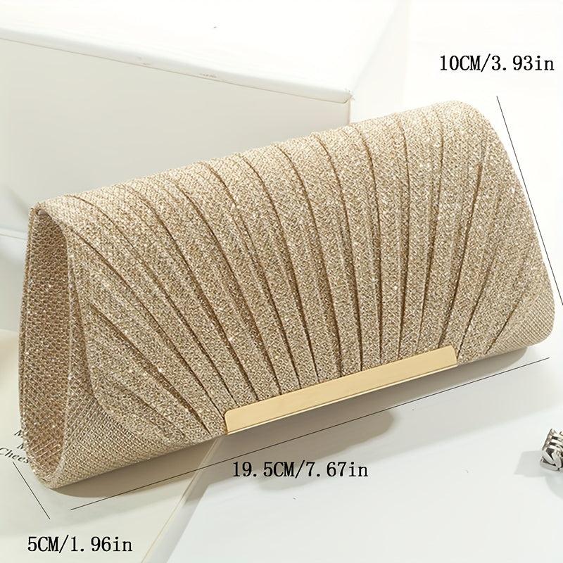 Evening Clutch Wallet Ruched Banquet Bag Wedding Bag