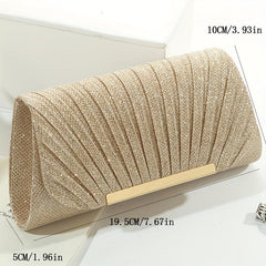 Evening Clutch Wallet Ruched Banquet Bag Wedding Bag