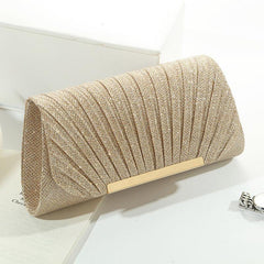 Evening Clutch Wallet Ruched Banquet Bag Wedding Bag