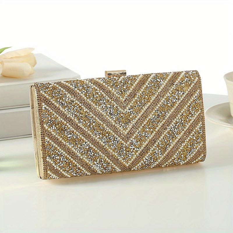 Glitter Rhinestone Evening Bag for Party Clutch