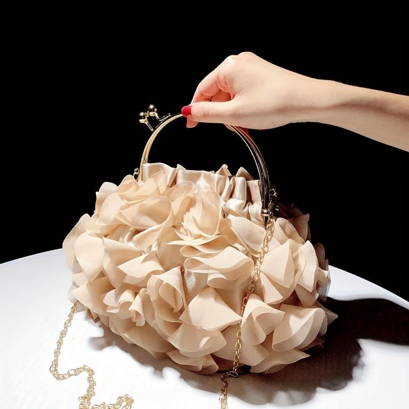 Lace Flower Evening Bag Clutch Wedding Purses Women's Handbags