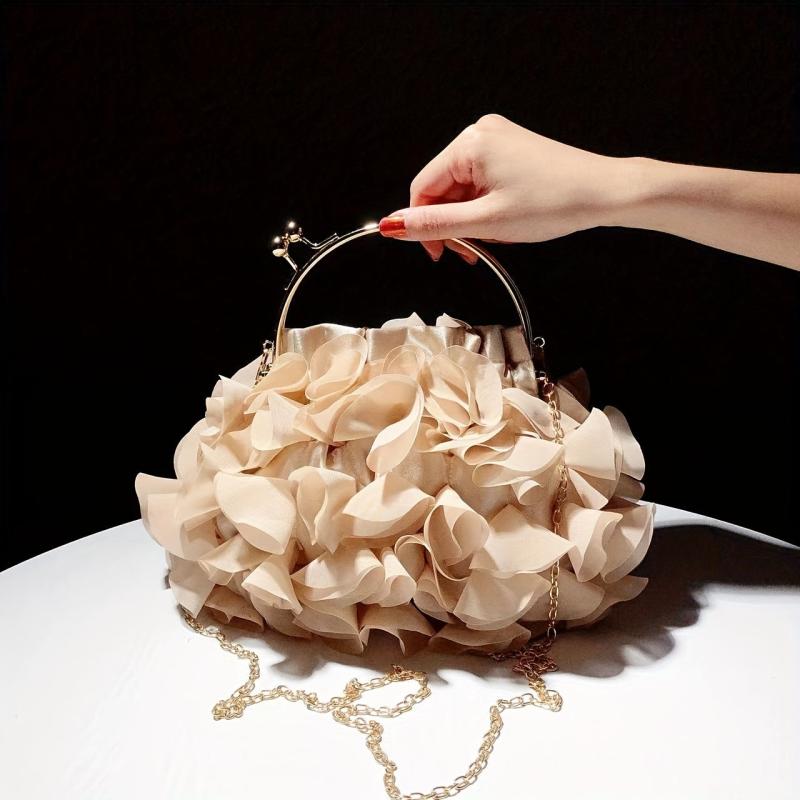 Lace Flower Evening Bag Clutch Wedding Purses Women's Handbags