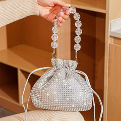 Glitter Rhinestone Evening Bag Drawstring Party Bag