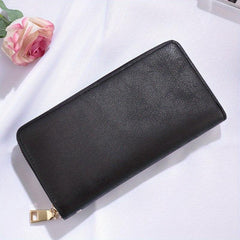 Letter Graphic Long Wallet Zipper Clutch Purse