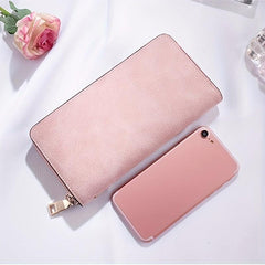 Letter Graphic Long Wallet Zipper Clutch Purse