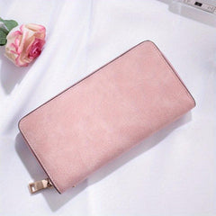 Letter Graphic Long Wallet Zipper Clutch Purse