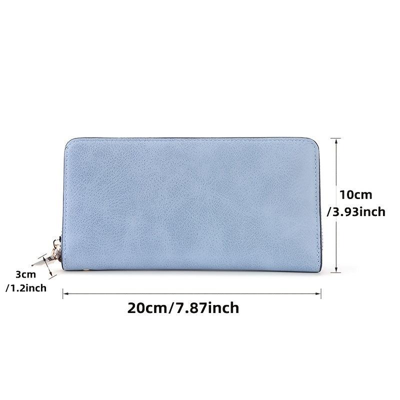 Letter Graphic Long Wallet Zipper Clutch Purse