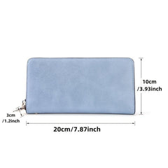 Letter Graphic Long Wallet Zipper Clutch Purse