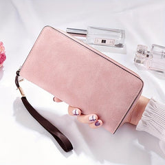 Letter Graphic Long Wallet Zipper Clutch Purse
