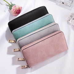 Letter Graphic Long Wallet Zipper Clutch Purse