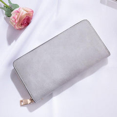 Letter Graphic Long Wallet Zipper Clutch Purse