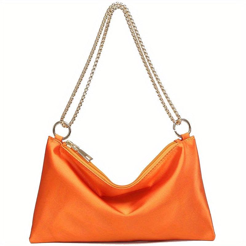 Satin Chain Strap Shoulder Bag Evening Clutch Purse