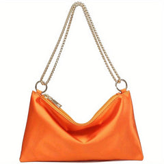 Satin Chain Strap Shoulder Bag Evening Clutch Purse