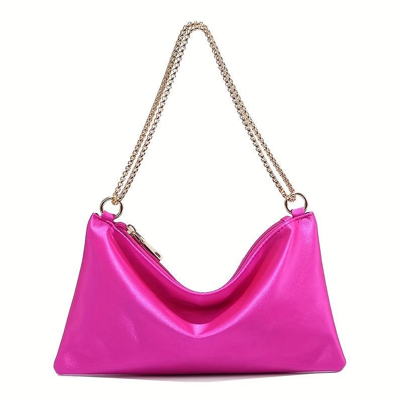 Satin Chain Strap Shoulder Bag Evening Clutch Purse